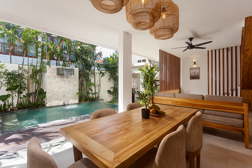 アルチャヴィラ サヌールの2ベッドルームヴィラのリビング